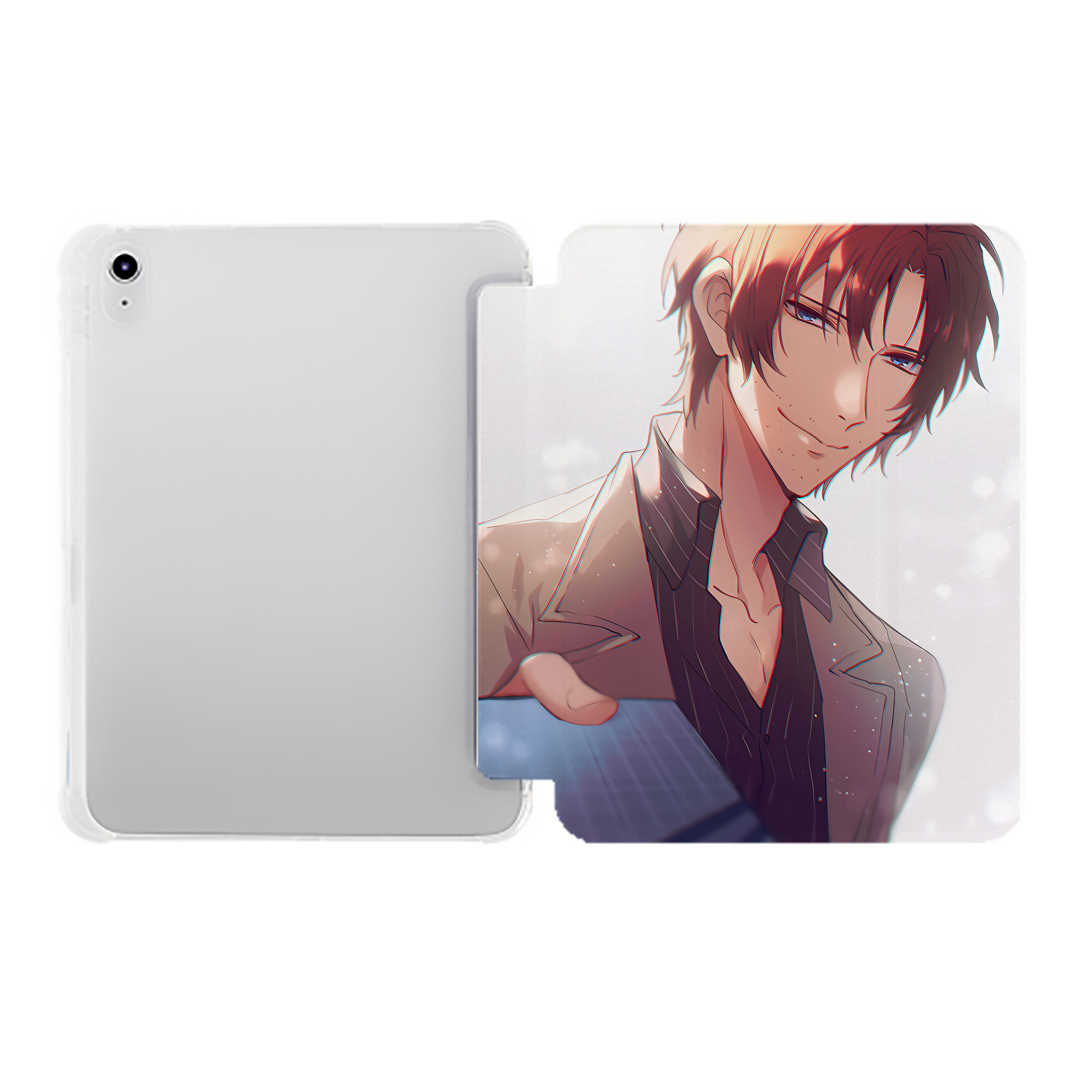 （画像用） 文豪ストレイドッグス Bungo Stray Dogs IPad ケース ペン収納付き 三つ折りスタンド PUレザー×シリコン 対応機種9.5/10.5/10.9インチ